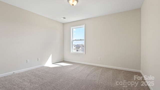 view of carpeted empty room