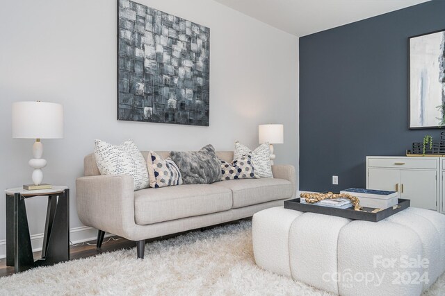 living room featuring hardwood / wood-style floors