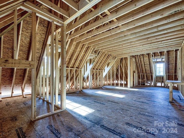 view of attic