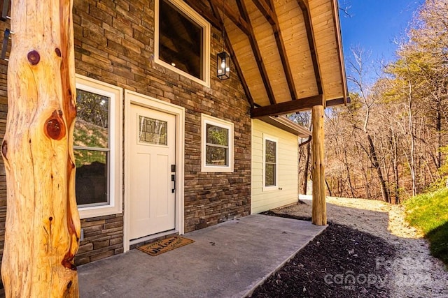 view of doorway to property