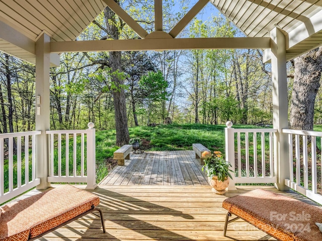 view of wooden terrace