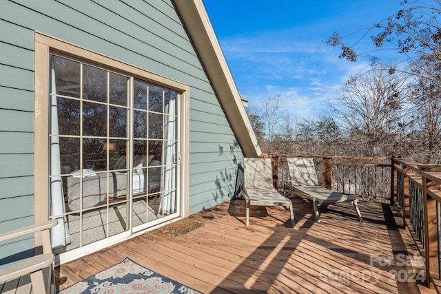 view of wooden deck