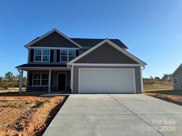 view of front of property with a porch