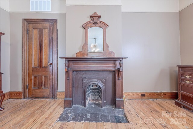 interior details with wood-type flooring