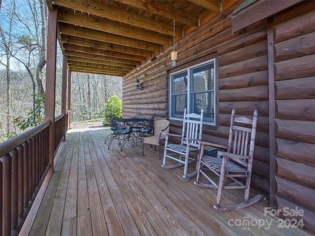 view of wooden deck