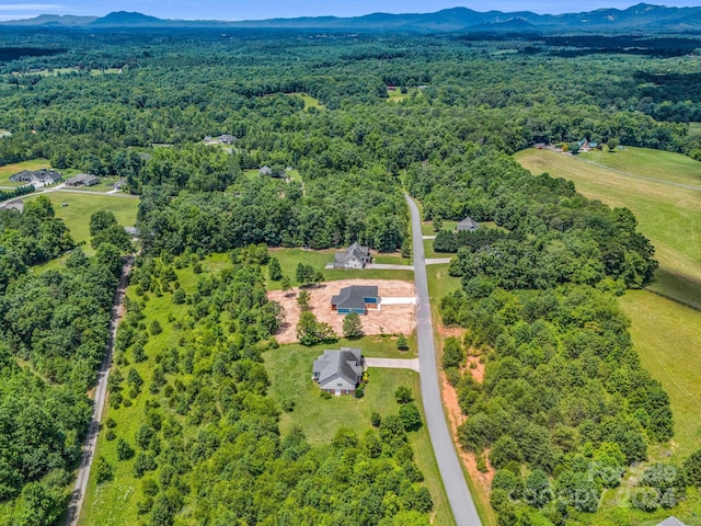 aerial view featuring a mountain view