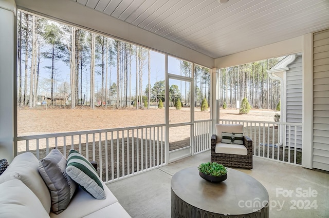 view of sunroom