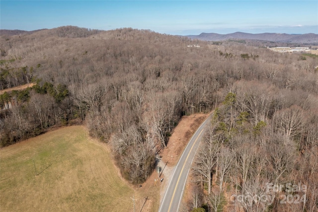 drone / aerial view with a mountain view