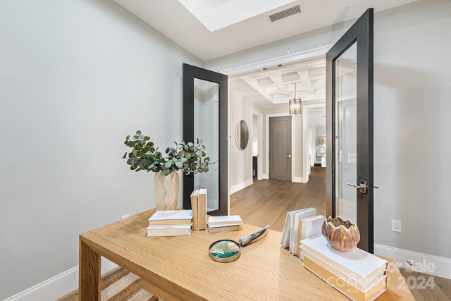 dining room featuring wood-type flooring