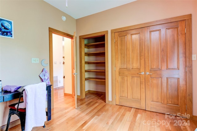 interior space with light wood-type flooring