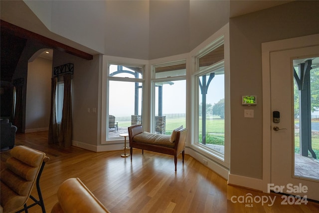 sunroom with plenty of natural light