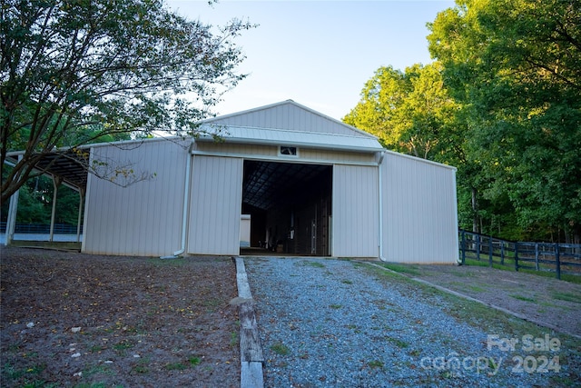 view of outdoor structure