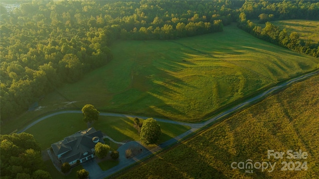 aerial view with a rural view