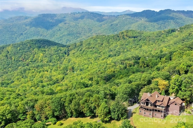 691 Dogwood Ln, Blowing Rock, NC 28605 - birds eye view of property featuring a view of trees and a mountain view
