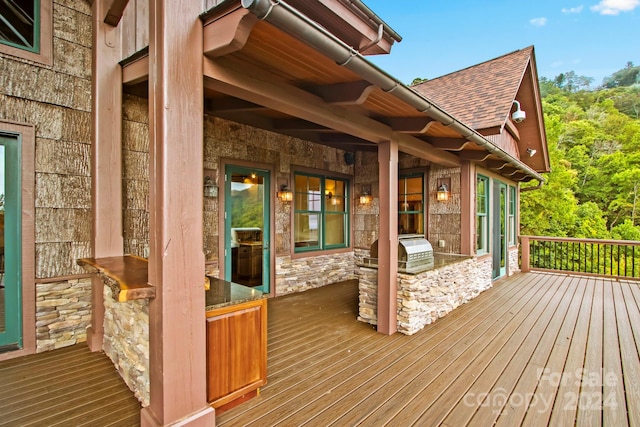 view of wooden terrace