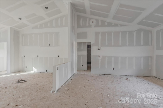 interior space with lofted ceiling