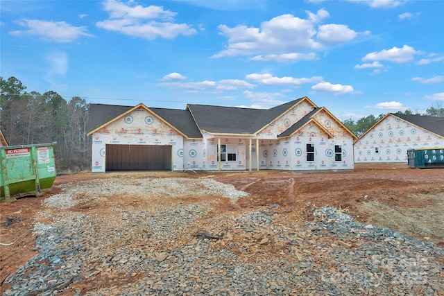 property under construction with a garage