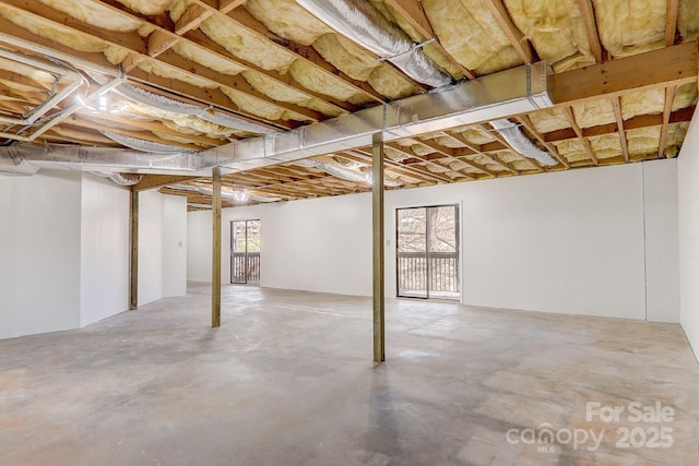 basement featuring a wealth of natural light