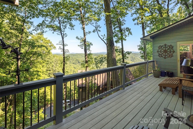 view of wooden deck