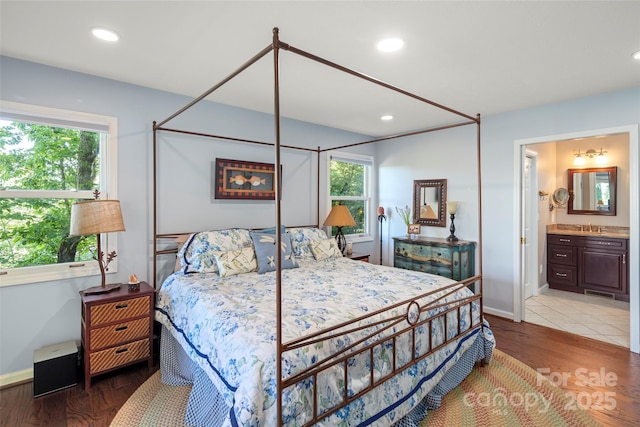 270 Ridge Dr, Saluda, NC 28773 - bedroom with recessed lighting, baseboards, and wood finished floors