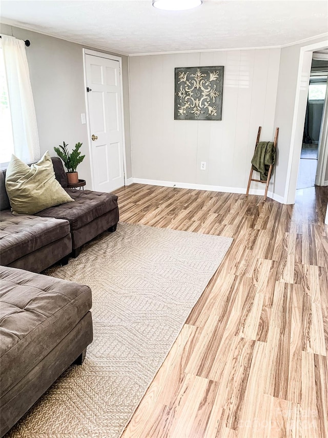 living room featuring hardwood / wood-style flooring