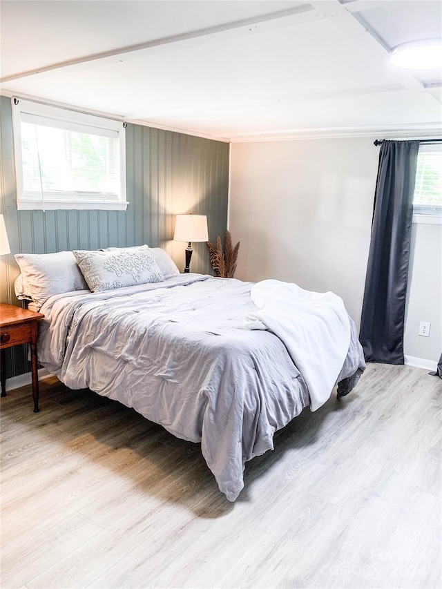 bedroom featuring wood-type flooring