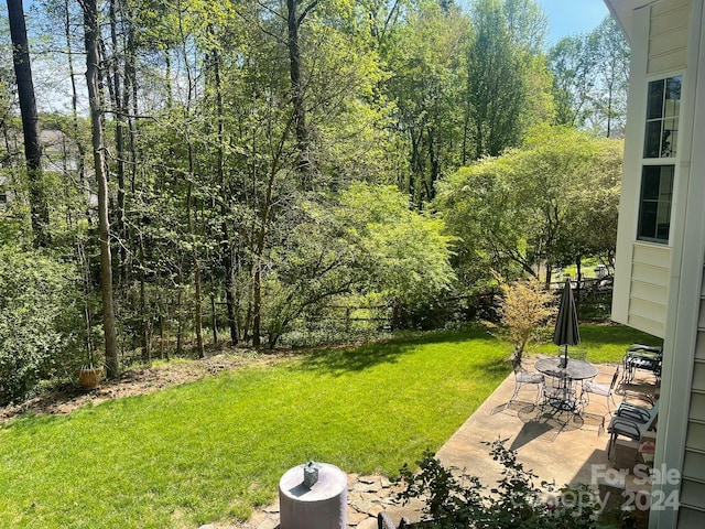 view of yard with a patio area