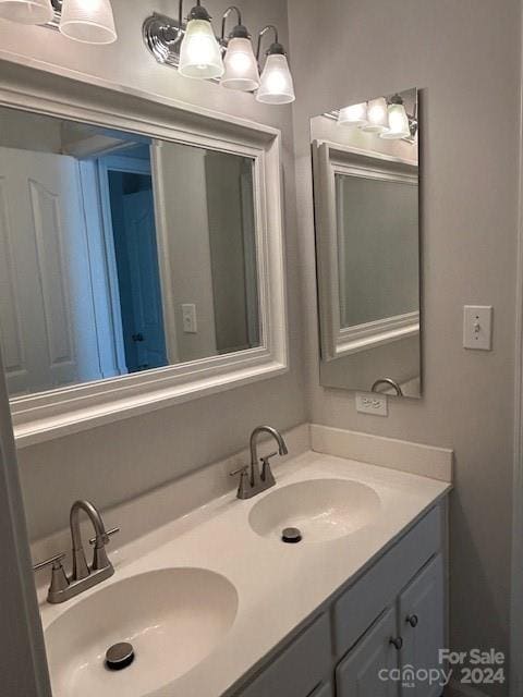 bathroom featuring vanity