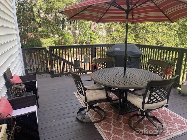 deck with grilling area