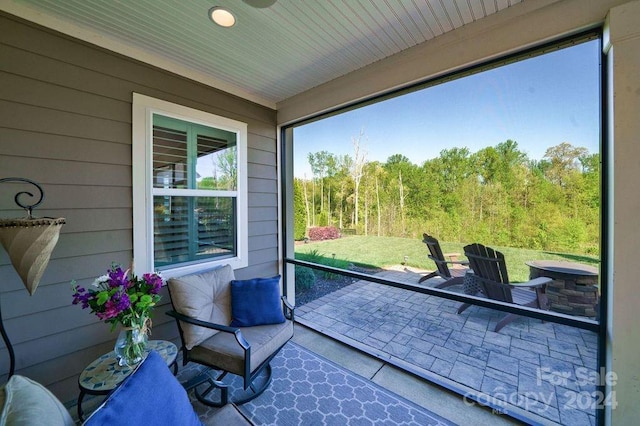 view of sunroom / solarium