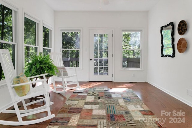 view of sunroom