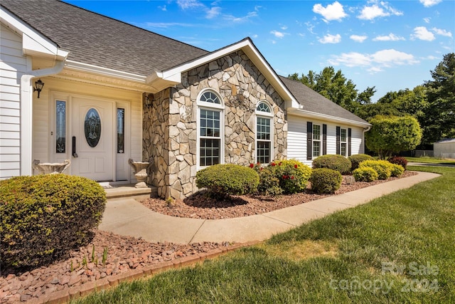 exterior space with a lawn