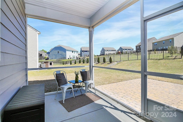 view of sunroom