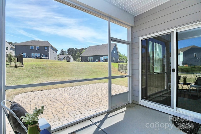 view of sunroom / solarium