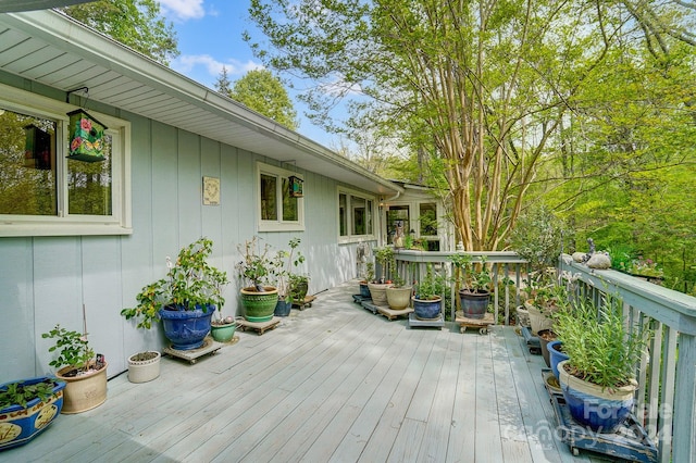 view of wooden deck