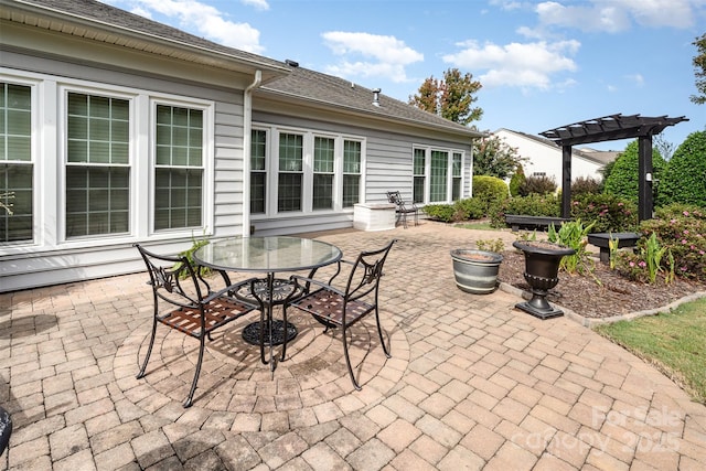 view of patio / terrace with a pergola