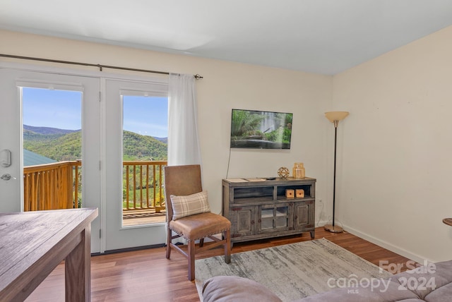 interior space featuring hardwood / wood-style floors