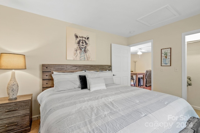 view of carpeted bedroom