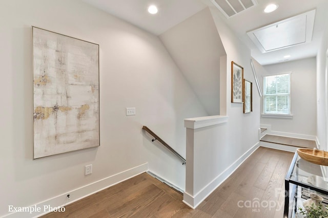 hall featuring hardwood / wood-style flooring