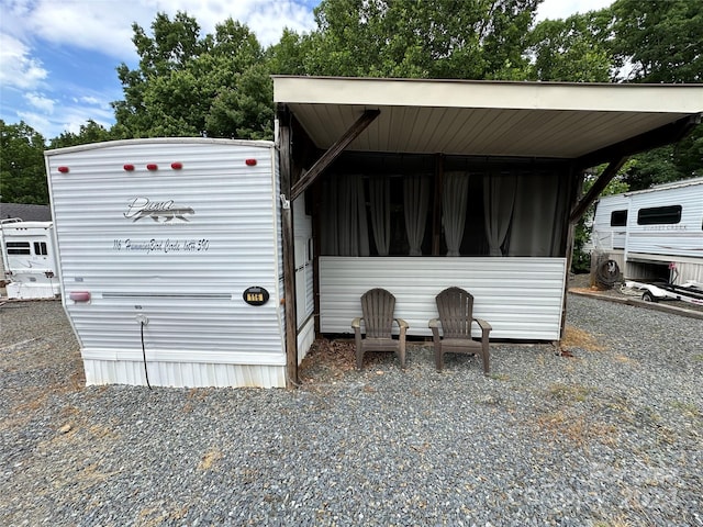 view of shed / structure with a carport