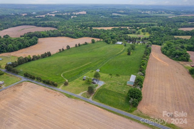 aerial view featuring a rural view