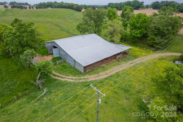 aerial view featuring a rural view