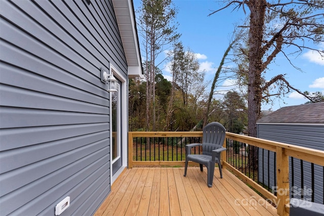 view of wooden deck