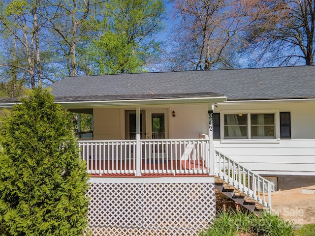 view of front of house featuring covered porch