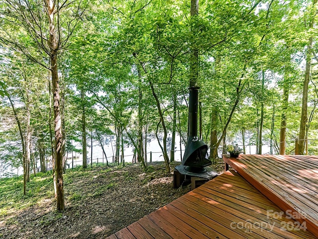 view of wooden deck