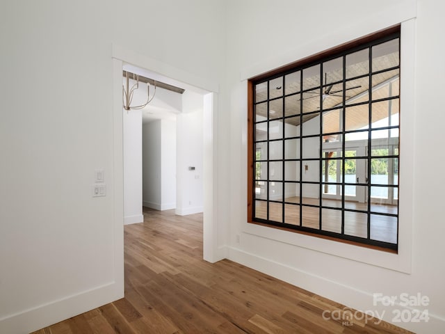 hallway featuring hardwood / wood-style floors