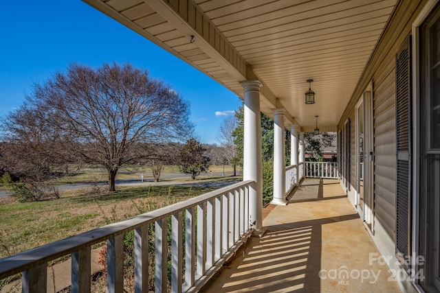 balcony with a porch