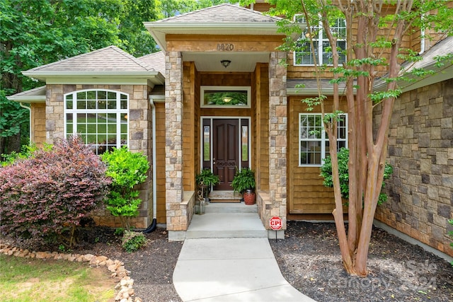 view of doorway to property