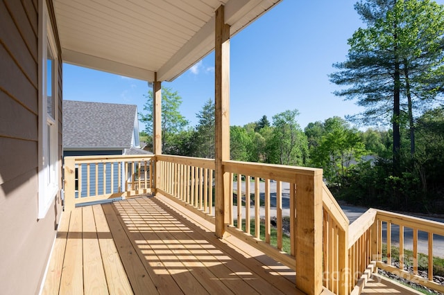 view of wooden terrace