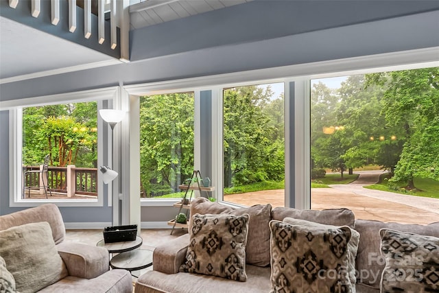 view of sunroom / solarium